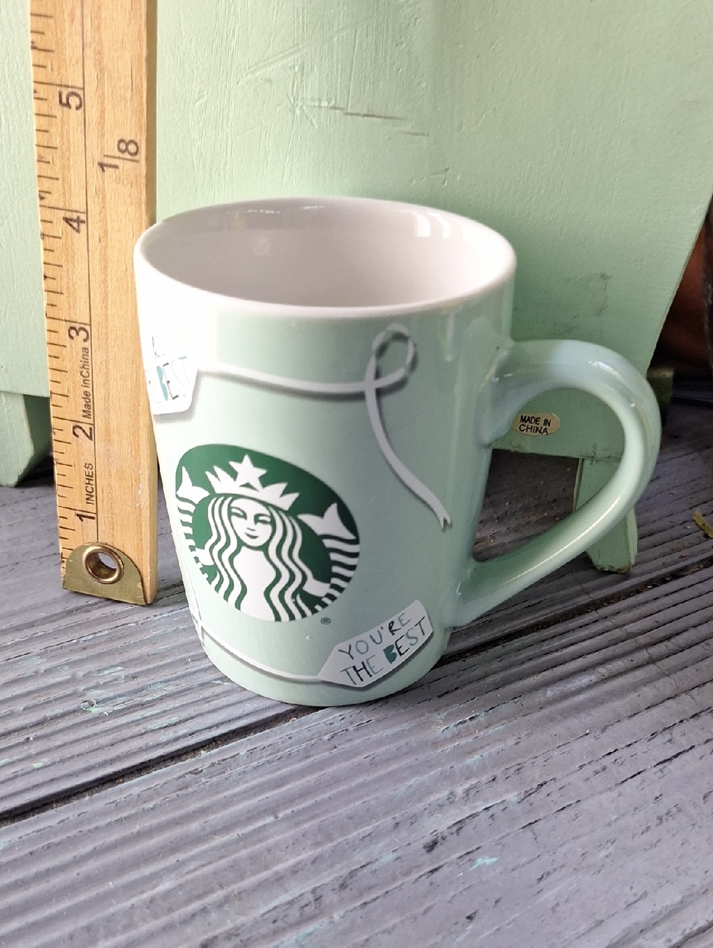 Starbucks Mint Green Ceramic Mug"You're The Best" Text 2020 - Picture 7 of 7
